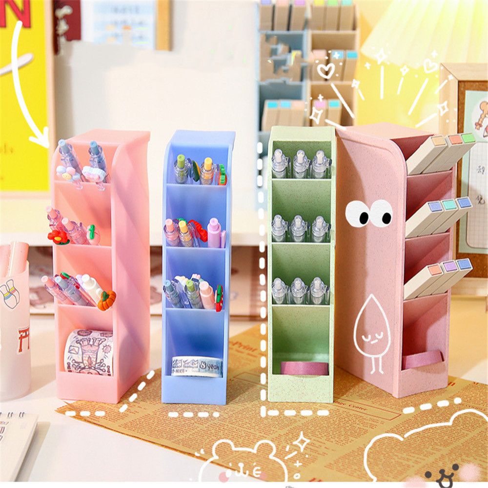 Giá Đỡ Bút / Cọ Trang Điểm Đa Năng Phong Cách Hàn Quốc Đơn Giản Tiện Dụng Cho Nữ