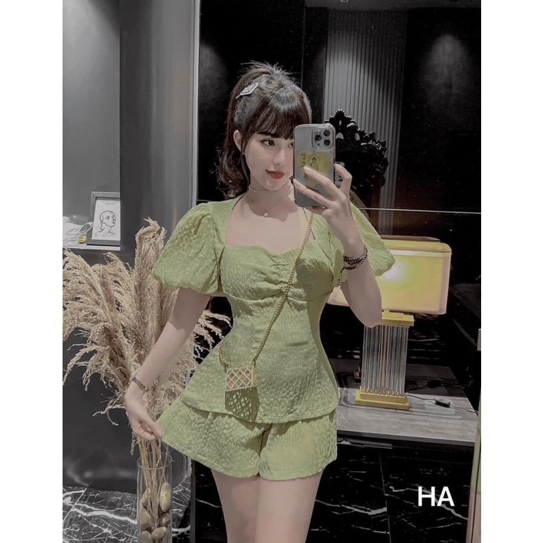 [ NEW CONCEPT ] SET VÁY XỐP TÀ NGẮN, TAY PHỒNG, PHONG CÁCH HÀN QUỐC DỄ THƯƠNG UP