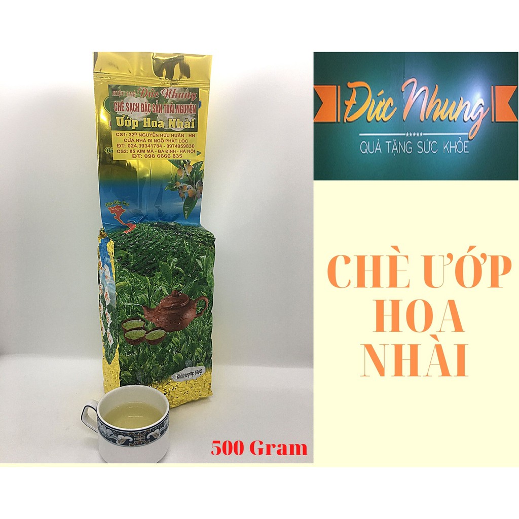 Chè Thái Nguyên ướp hoa Nhài - Chè Sạch Đức Nhung cao cấp - Chính gốc Tân Cương đóng gói 500 gram bao bì hút chân không | BigBuy360 - bigbuy360.vn