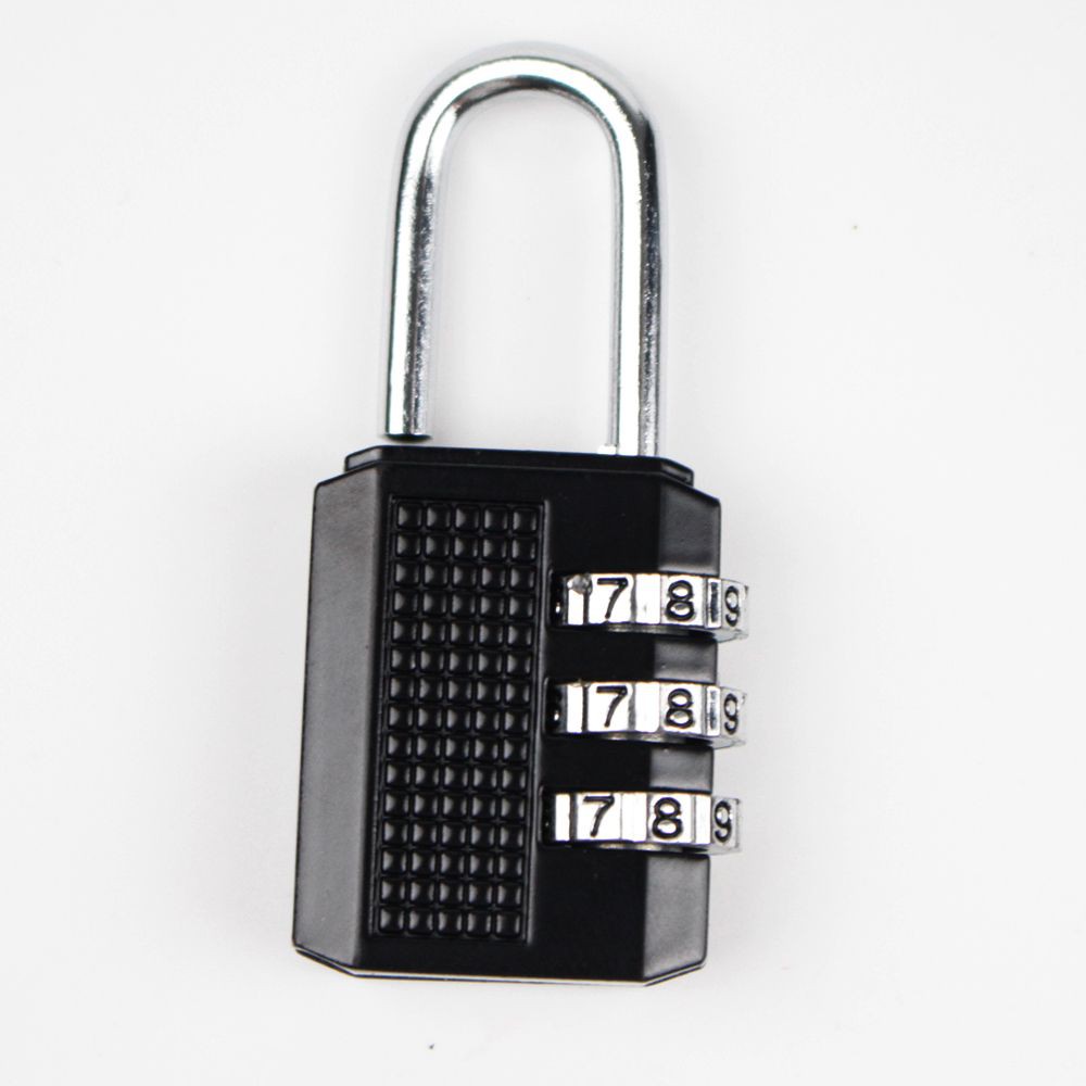 3 Digit Resettable Combination Padlock Coded Lock School Gym Locker Sheds