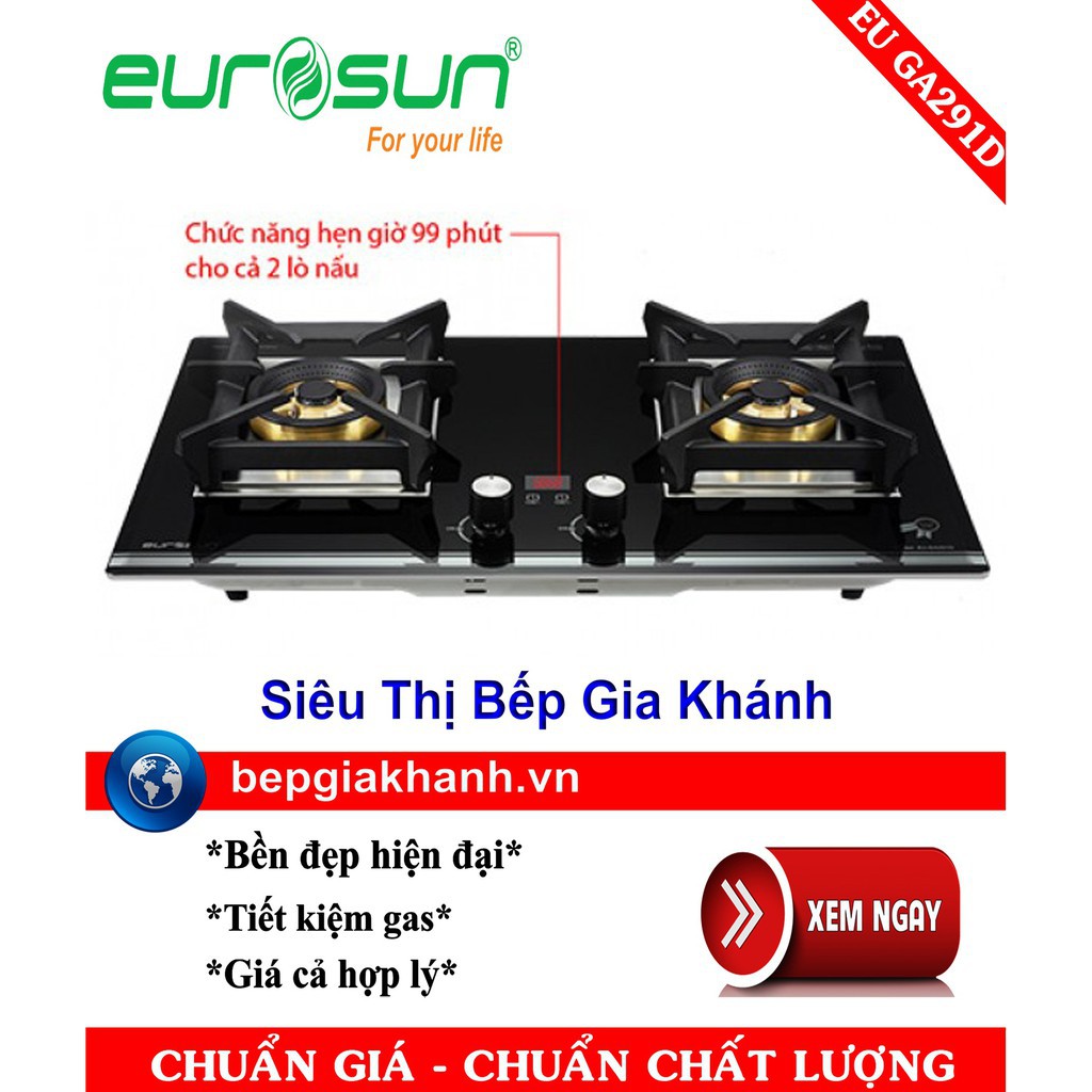 Bếp gas âm Eurosun EU GA291D, bếp gas, bếp gas âm, bếp gas mini, bếp gas hồng ngoại, bếp gas đơn Hàng chính hãng