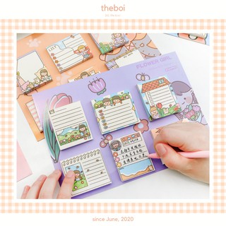 Set 300 Tờ Giấy Note Siêu Tiết Kiệm Hoạ Tiết Hoạt Hình Dễ Thương
