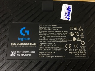 Bàn phím cơ 2nd Logitech G512 switch GX Blue clicky 2nd