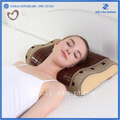 [ Cao su non ] Gối Ngủ Trúc Điều Hòa Cao Cấp ZURI PILLOW - GDH09 Dành Cho Người Đau Vai Gáy, Khó Ngủ