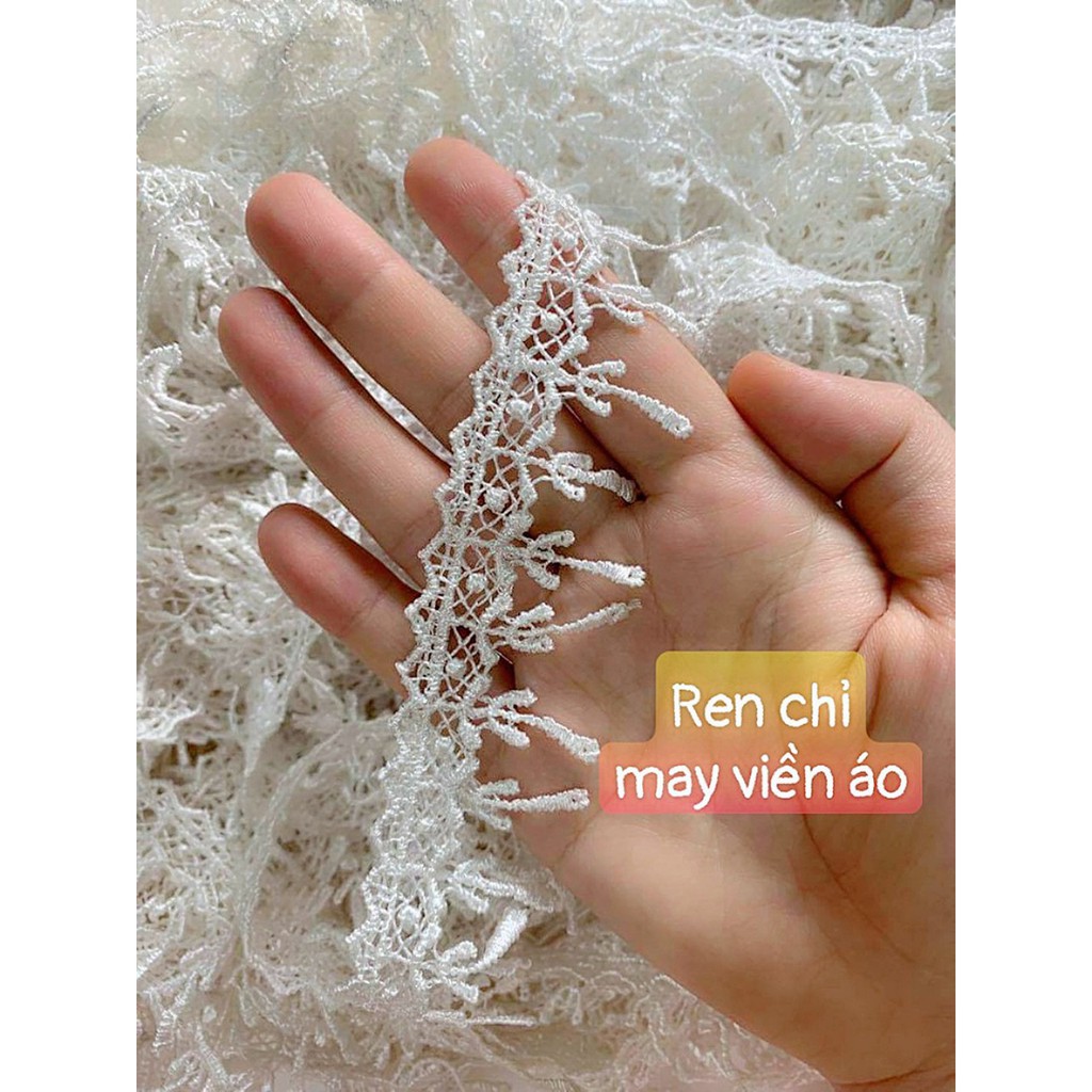 Ren chỉ viền cao cấp trang trí váy áo