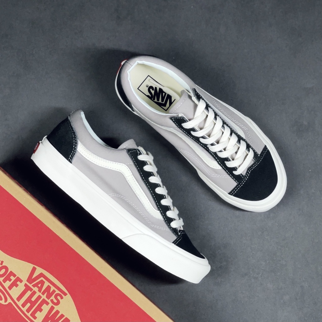 Giày Thể Thao Vans Style 36 Vải canvas Cổ Thấp Phối Màu Tương Phản Cá Tính