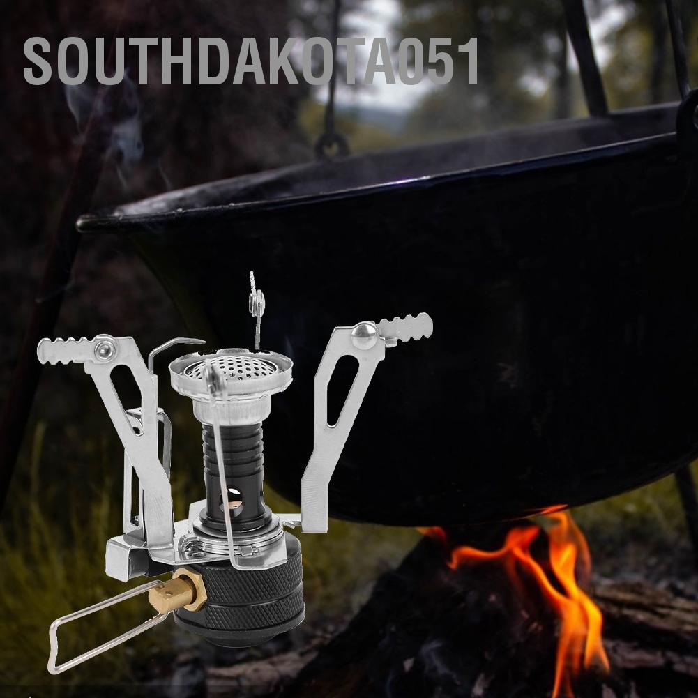 Southdakota051 Cắm trại ngoài trời Bếp gas Mini Di động Đi bộ dã ngoại đốt Dụng cụ nấu ăn