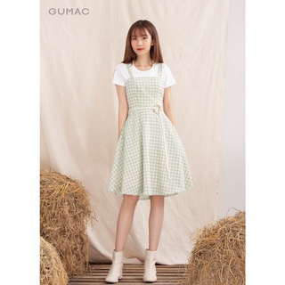 Đầm xòe yếm 2 dây da10116 gumac