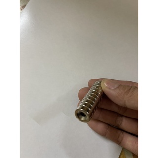 Nam châm viên đất hiếm 15x5mm lỗ 4mm ( 10 viên)