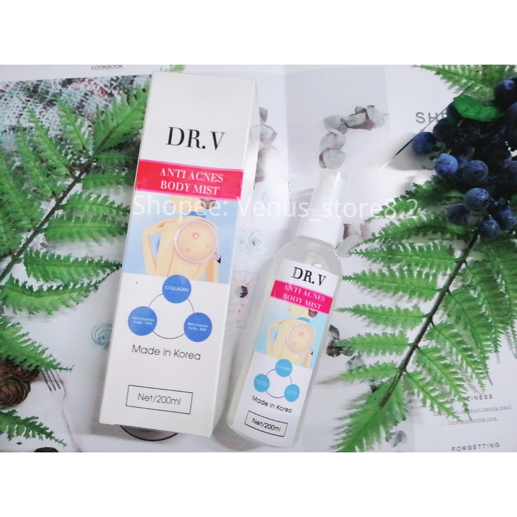 Xịt Dr.V hỗ trợ hết viêm nang lông,mụn lưng,mông