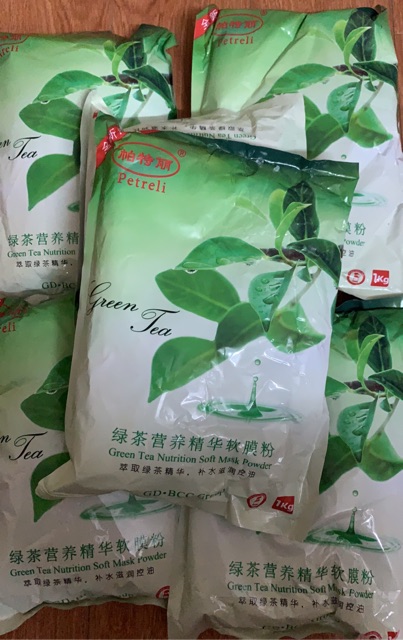 1000g bột mặt nạ trà xanh đắp mặt