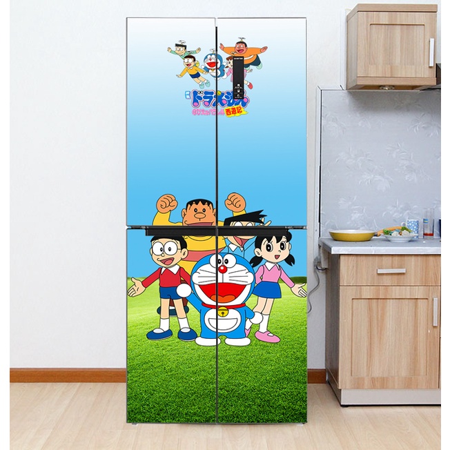 Decal dán Tủ Lạnh Doremon  chất liệu cao cấp