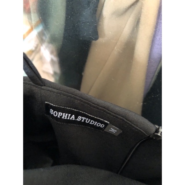 Đầm hai dây hai tầng đen sophia studiooo