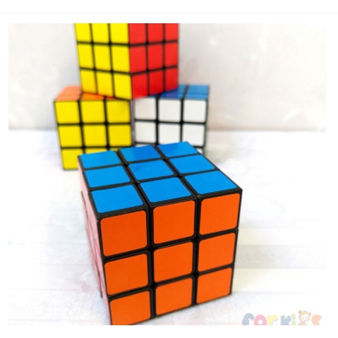 Rubik 3x3 viền đen, đồ chơi phát triển trí tuệ trẻ em