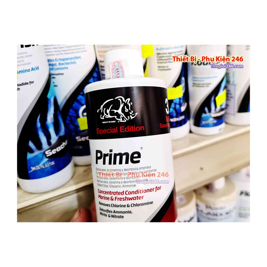 Khử Độc Nước Cấp Tốc seachem prime 325ml new 2021 Dành Cho Hồ Cá Rồng