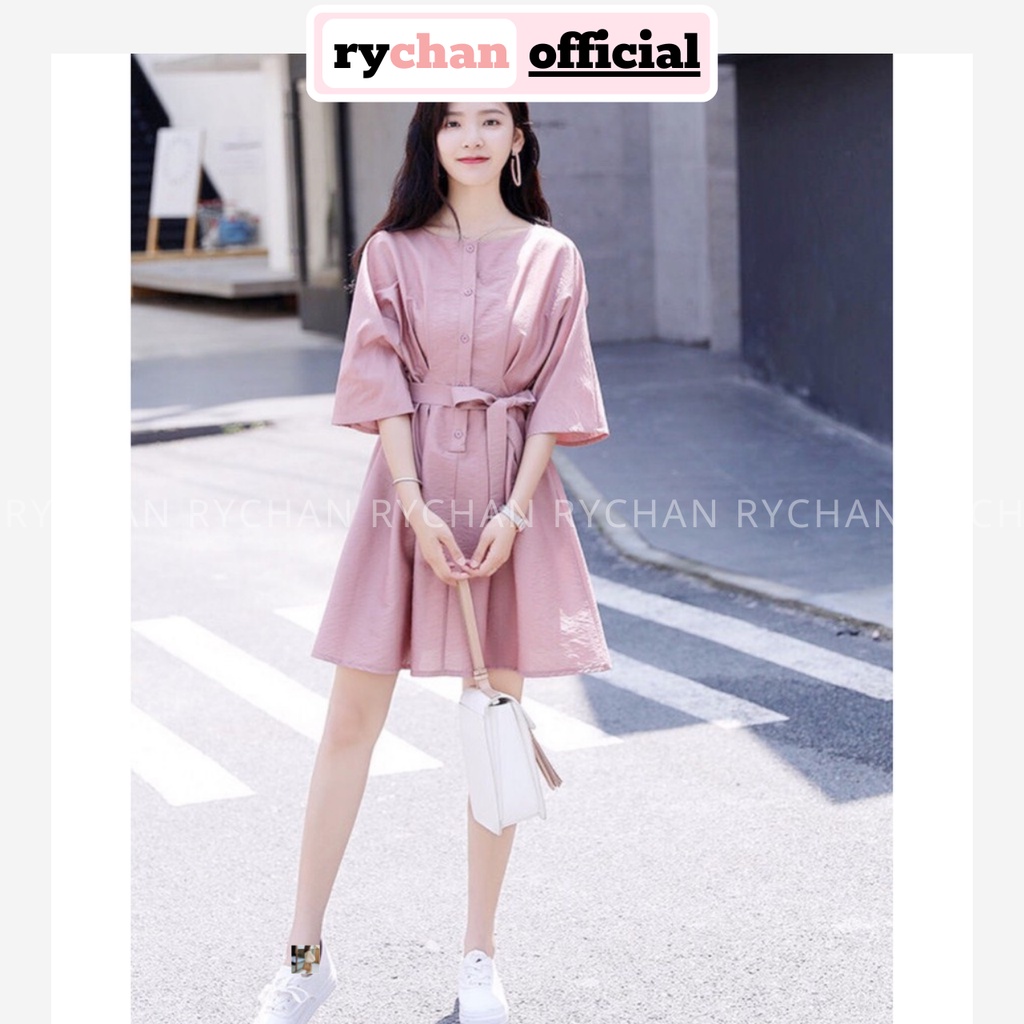 [ẢNH THẬT CUỐI] DX922 - Đầm Xòe Tiểu Thư Cột Eo Nút Sau