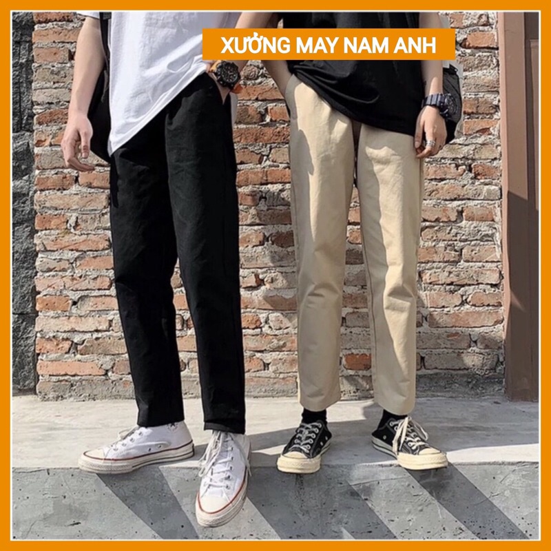 Quần Ống Suông Kaki Nam Nữ Unisex Basic Ulzzang, Quần Baggy Kaki Ống Suông Phong Cách