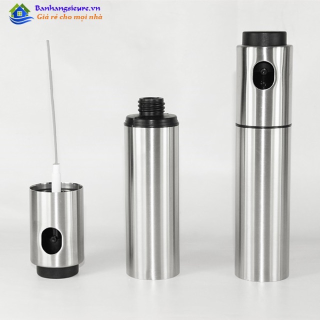 Bình Xịt Dầu Ăn Chai Inox &amp; Thủy Tinh- Tiện Lợi Cho Các Món Xào Rán Nướng Và Trang Trí Đồ Ăn