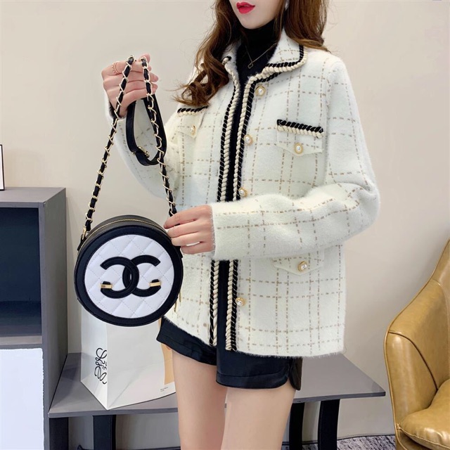 Áo Khoác Dạ Tweet Phong Cách Hàn Quốc Thời Trang Thu Đông Quảng Châu