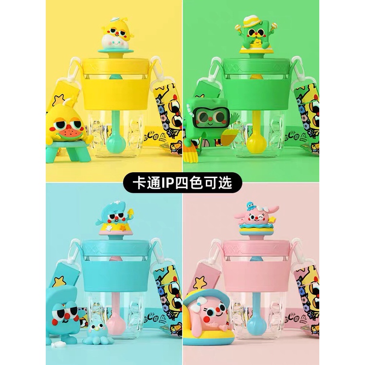 Bình Nước Cocomango Tritan Hình Hoạt Hình Đáng Yêu Dễ Thương