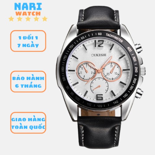 Đồng Hồ Nam CUKESHE Japan SU004, Dây Da, Thời Trang Cao Cấp, Bảo Hành 6 Tháng, NARI WATCH