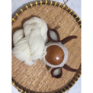 Combo nón và khăn quấn  newborn
