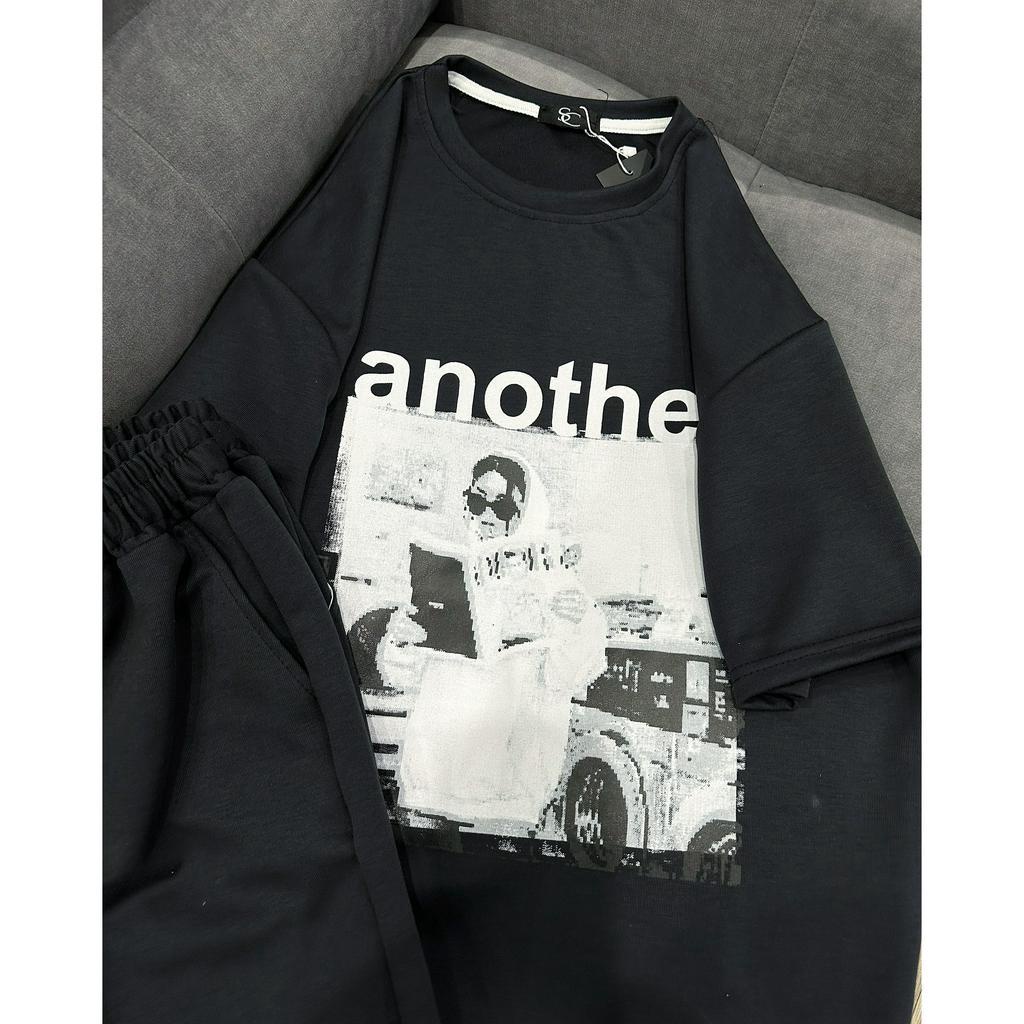 Bộ Thể Thao Hè Tay Lỡ ANOTHER Sang Chảnh Cá Tính, Chất Đanh Lỳ Mềm Mịn Thấm Hút Mồ Hôi Cực Tốt