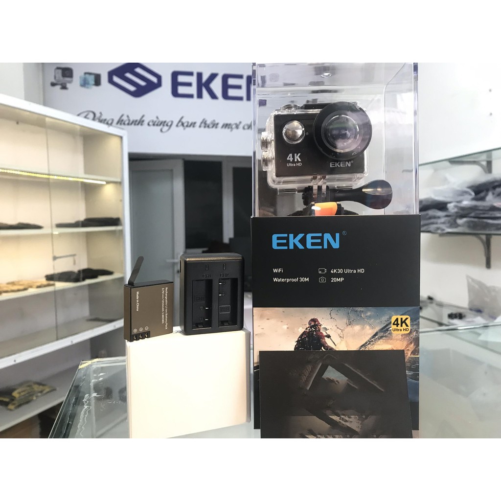 Camera hành trình Eken Ultra HD Wifi quay video 4K tặng đầy đủ bộ phụ kiện sports lắp đặt trên cả ô tô xe máy