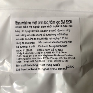 Mặt nạ phòng độc nữa mặt 3M-3200