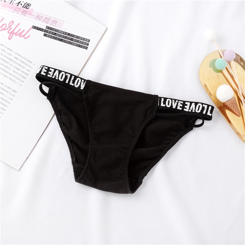 Fashion Women Letter Print  Briefs Low Waist Sexy Daily Underpants