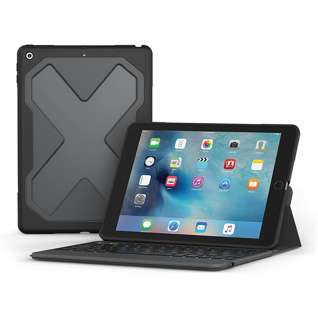 Combo bàn phím bluetooth + ốp lưng Zagg Rugged Messenger dành cho iPad 9.7 2017/2018 (gen 5/ gen 6)