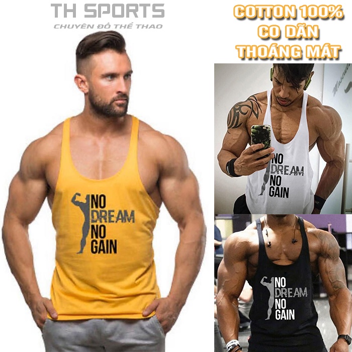 Áo ba lỗ nam cotton tập gym siêu mát siêu đẹp tôn dáng khoe cơ bắp body - TH Sports