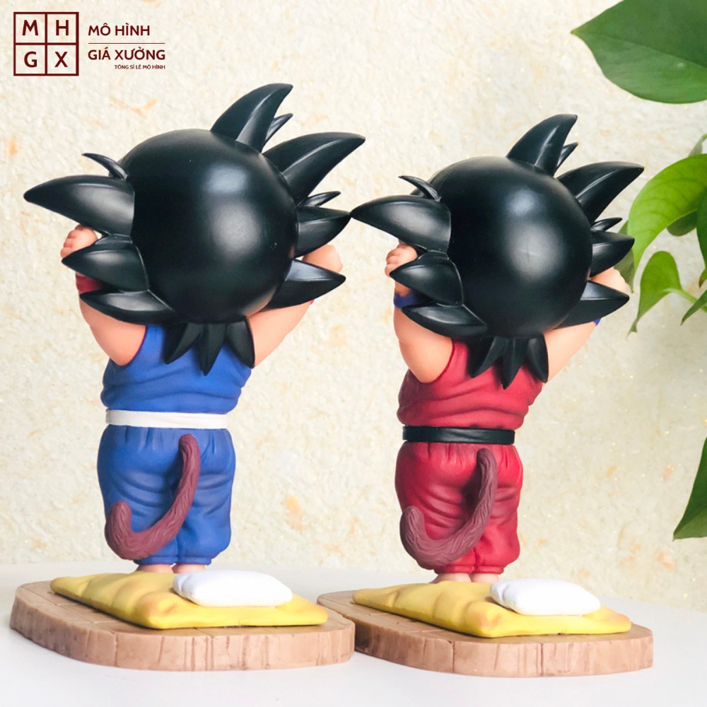 Siêu dễ thương Mô Hình Son Goku Ngáp Ngủ ( 2 màu áo ) - Cao 14cm - Tượng Figure Songoku Dragonball