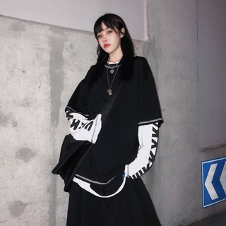 Áo nữ tay dài cổ dài thời trang cá tính giả 2 mảnh ulzzang ( 4 màu )