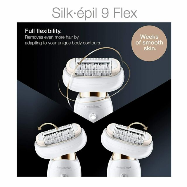 Máy cạo lông, nhổ lông, tẩy lông cho nữ Braun Silk-épil 9 Flex SES 9300 3D, làm sạch vùng kín