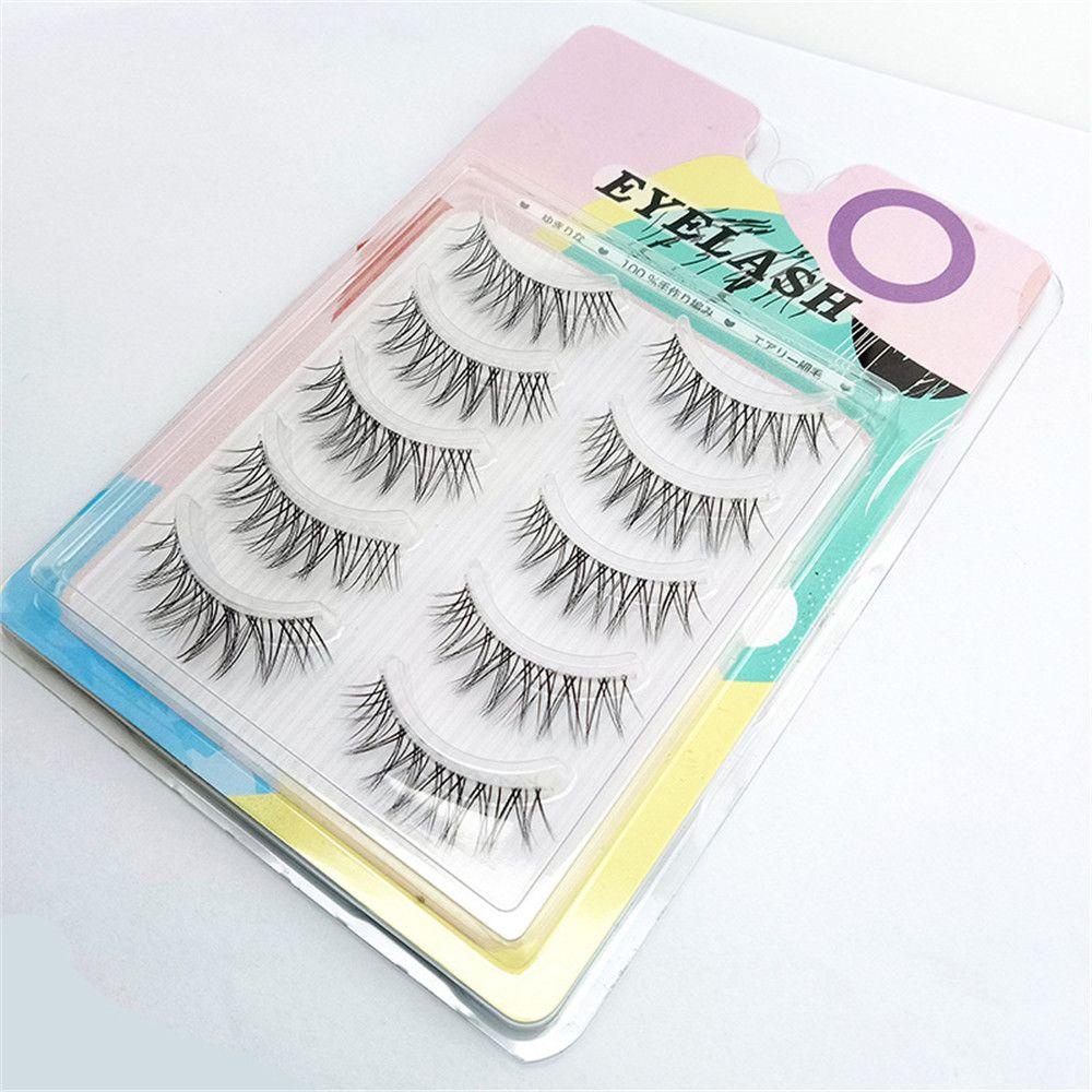 Set 5 Cặp Lông Mi Giả Trong Suốt Tái Sử Dụng Linh Hoạt Phong Cách Nhật Bản