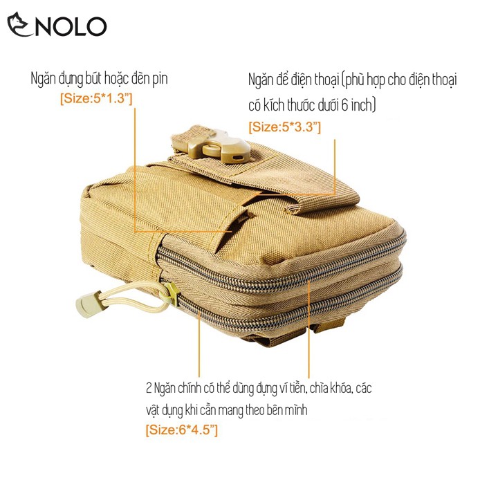 Túi Balo Mini Thắt Lưng Dây Nịt Model BTN01 Chất Liệu Vải Nylon Cordura Oxford 1000D Chống Thấm Nước Độ Bền Cao