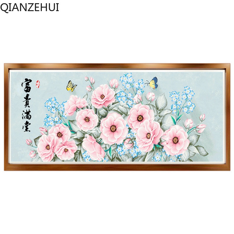 Cuộn Chỉ cotton 11ct Thêu Hoa Mẫu Đơn Và Hoa Mẫu Đơn Bộ Dụng Cụ Thêu Tranh Chữ Thập Chuyên Dụng