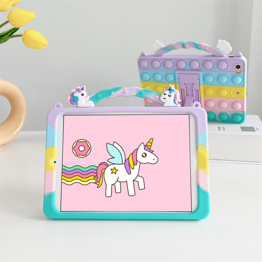 Ốp Bao Da Máy Tính Bảng Hình Kỳ Lân Cho samsung tab a9 8.0inch x110 x115 2023 tab a9 plus 11inch x210 x216b 11inch Ốp