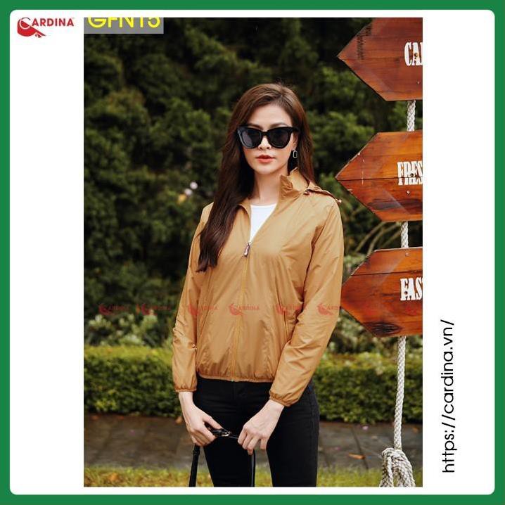 Áo Gió Nữ 2 Lớp Lót Lưới cao cấp CARDINA Cản Gió Chống Nước - Kèm Túi Đựng Siêu Gọn Nhẹ