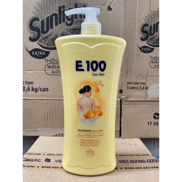 Sữa tắm E100 Silky và Rose 1,2L (Có 2 Mầu Như Hình)