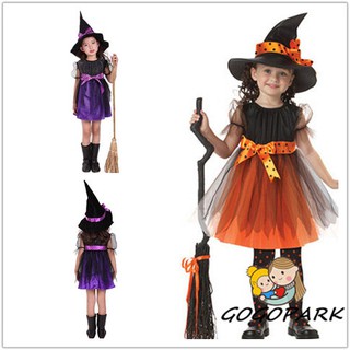 Set đồ 2 món hóa trang halloween gồm đầm + mũ cho bé gái