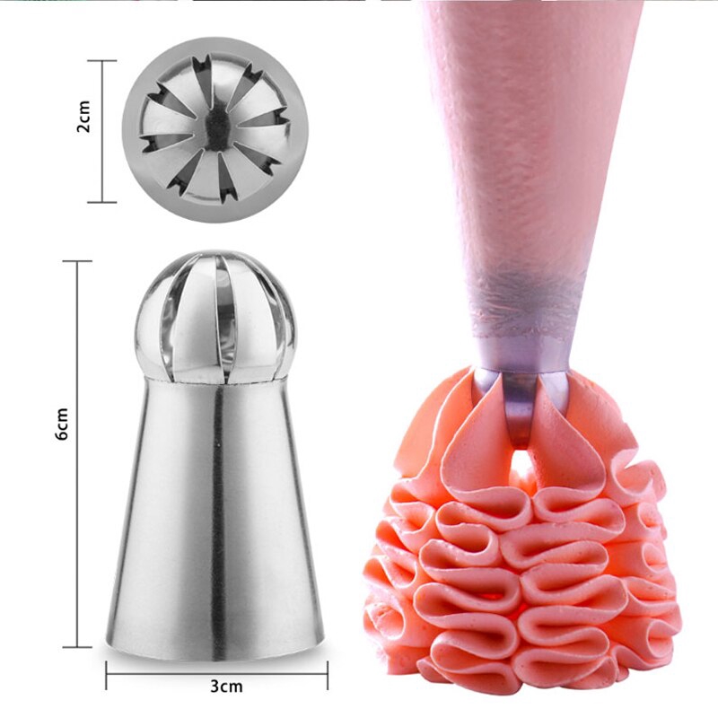 Bộ 3 Đuôi Bắt Bông Kem Trang Trí Bánh Bằng Thép Không Gỉ