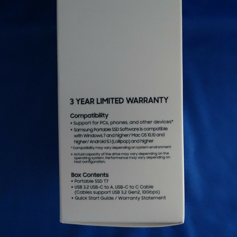 Ổ cứng SSD Samsung Portable T7 1TB USB 3.2 Gen 2 (MU-PC1T0) | BigBuy360 - bigbuy360.vn