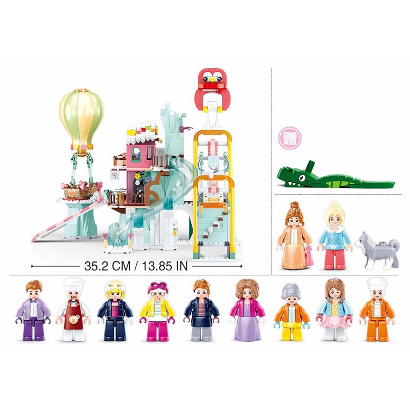Đồ chơi lắp ráp Đồ chơi Kiểu lego Khu Du Lịch Nghỉ Mát Trượt Tuyết Alpine Ski Resort 0962 Với 1065 Chi Tiết