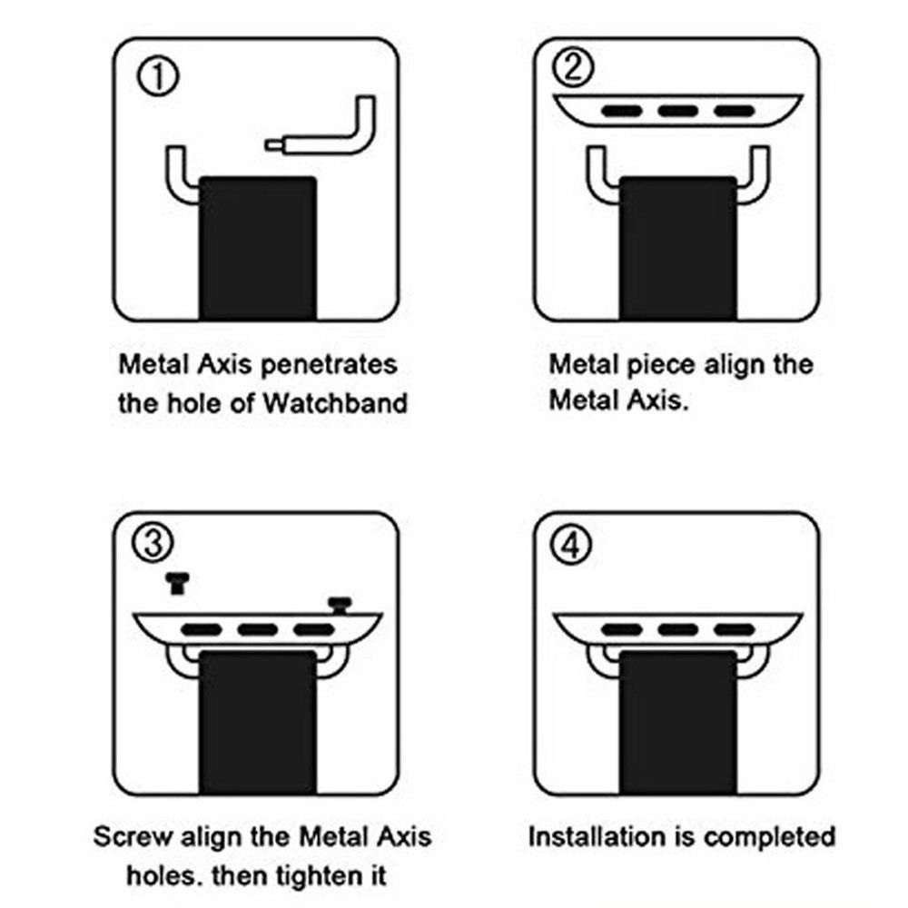 Chốt dây đồng hồ Apple Watch Apple Watch Adapter / Clasp / Connector Thép không gỉ cho iWatch series 6/5/4/3/2/1