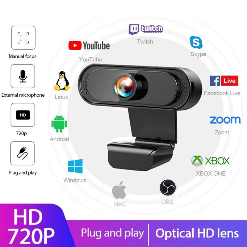 Webcam Hd 1080p 720p 4k Có Micro Cho Máy Tính Laptop Pc Windows7