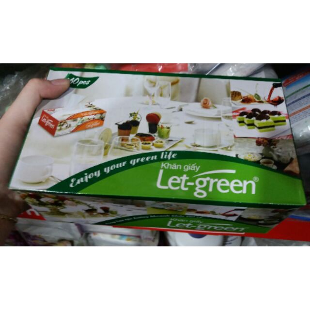 Khăn giấy hộp LET GREEN hương hoa