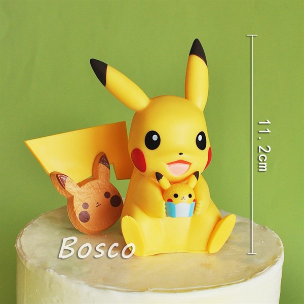 Phụ kiện trang trí bánh sinh nhật_Pikachu to nhựa đẹp