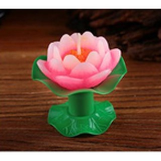 [CÓ VIDEO THẬT] SET 10 NẾN SEN ĐÀI NHỰA HÌNH LÁ HOA SEN SIZE S LÀM TỪ SÁP NẾN TỰ NHIÊN